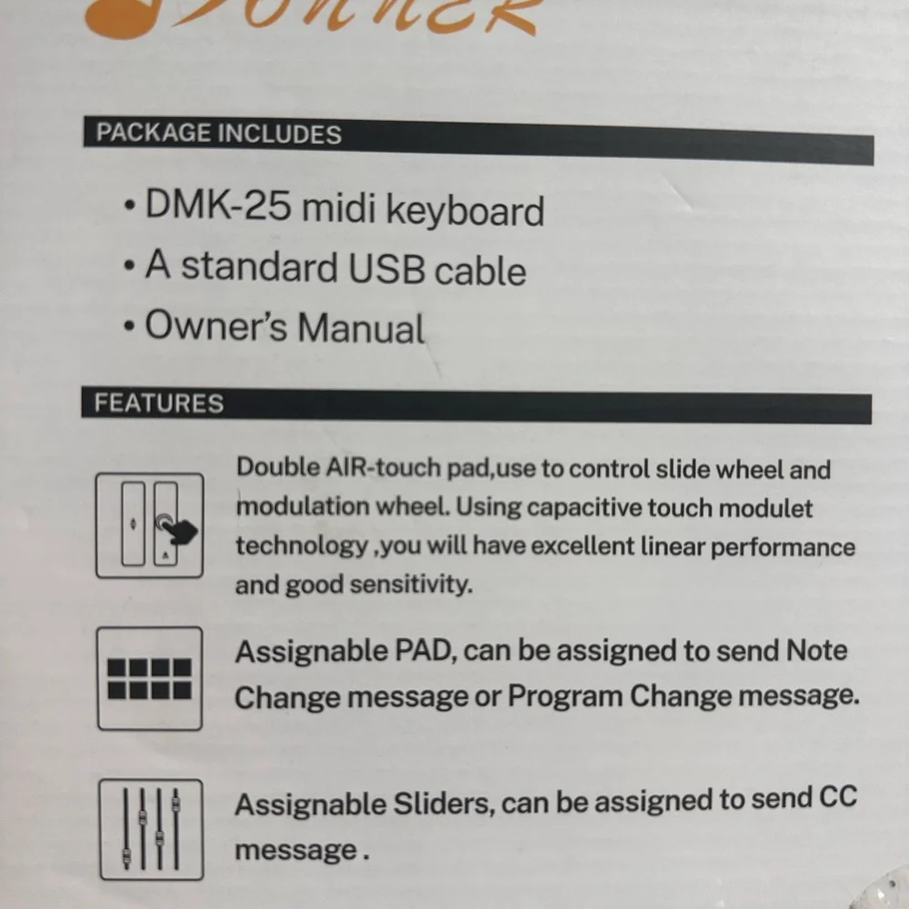 DMK-25 White MIDI Keyboard Controller